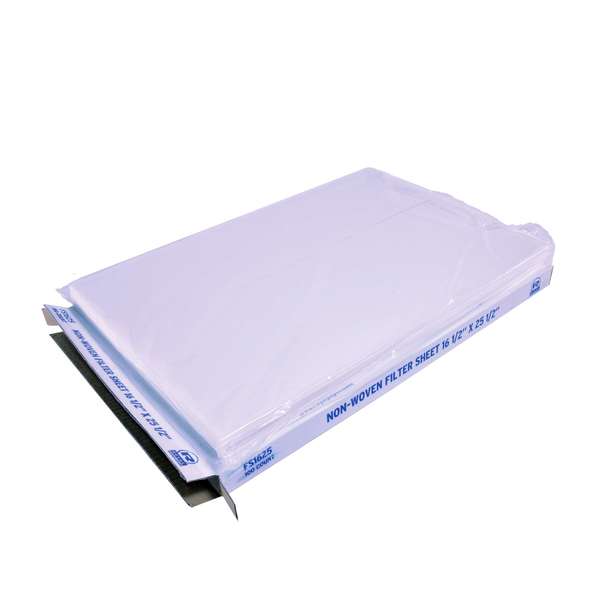 Amercareroyal Royal 6.5"x25.5" Non-Woven Filter Sheet, PK100 FS1625